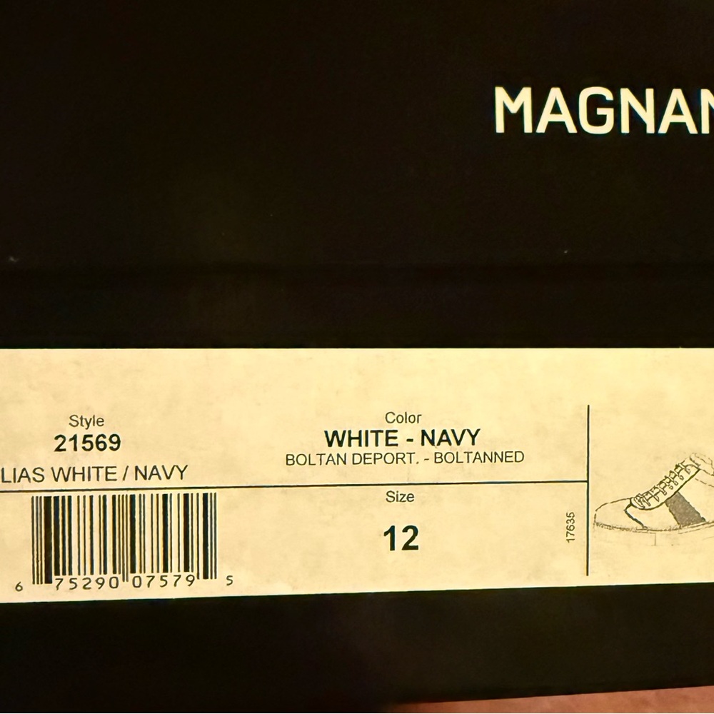 Magnanni Elias  White and Navy Footwear